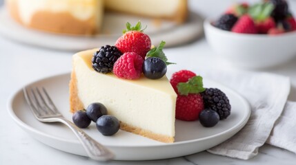 cheesecake with berries