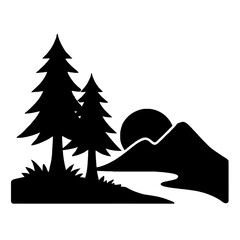 mountain landscape vector illustration