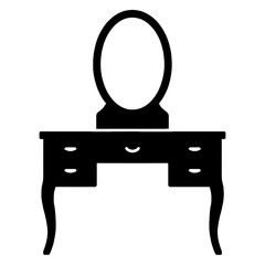 vintage table isolated on white