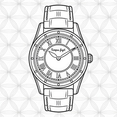 vector illustration of a watch