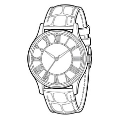 wrist watch isolated on white