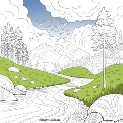 landscape with trees