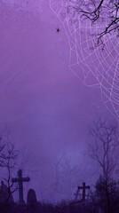 Halloween Graveyard Background.