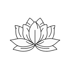 Illustration of a lotus flower isolated on white background