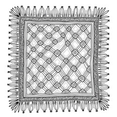 seamless geometric pattern with flowers