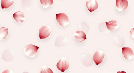 Fototapeta premium Falling Petals: Delicate petals, softly colored, gently drift down, a symbol of ephemeral beauty, creating a serene and visually appealing abstract pattern.