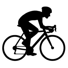 cyclist silhouette vector
