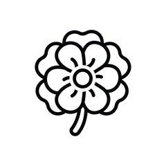 Black line icon for pansy