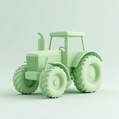 Obraz premium A monochromatic rendering of a tractor, showcasing its design in a studio setting.