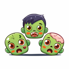 Obraz premium Dynamic goblin faces in varying poses for creative branding, children’s party decor, and imaginative storytelling visuals 