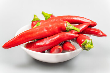Korean chili (Capsicum annuum) harvested at home garden in Japan in summer