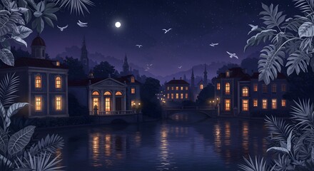 night view of the city in the night