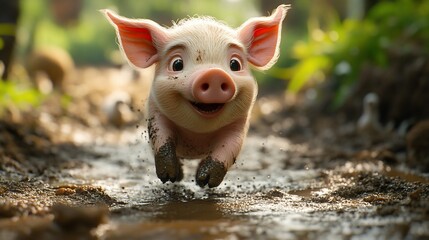Joyful Piglet