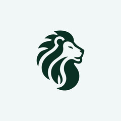 Minimalist lion logo
