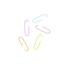 Paper clips icon. Vector illustration 