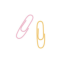Paper clips icon. Vector illustration 
