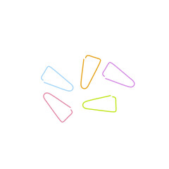 Paper clips icon. Vector illustration 