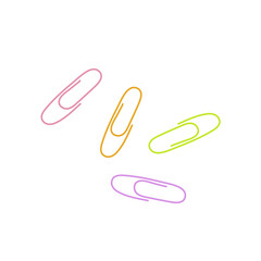 Paper clips icon. Vector illustration 