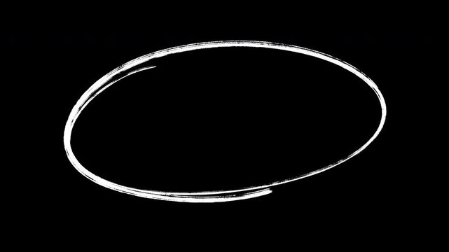 Hand drawn of abstract circle looping animation. Alpha channel