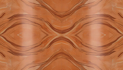 Earthy Toned Wavy Marble Texture - Abstract Seamless Pattern in Brown and Orange