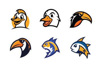 Obraz premium Wild beast mascot logo icons featuring strong heroic style Color Vector illustration