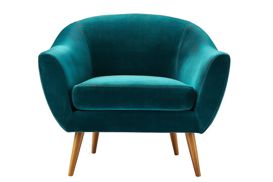 stylish fabric armchair isolated