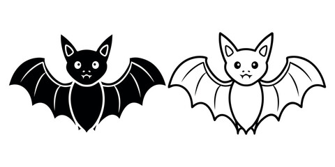 Bat icon. Bat animal simple icon. Halloween bat icon. 