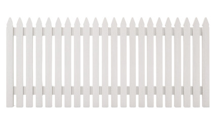 Classic white picket fence creating charming boundary perfect for home, garden offering privacy and curb appeal
