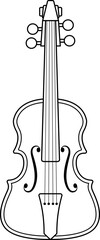 Violin outline music instrument. illustration and icon design.