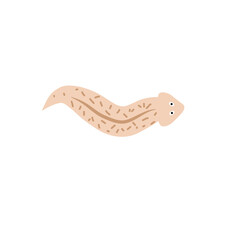 Cartoon Planaria flatworm vector illustration