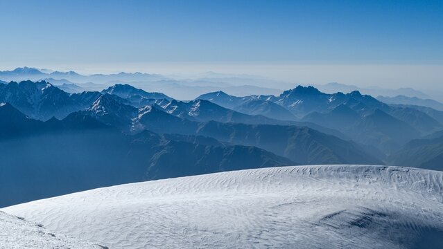 climbing mount kazbeg in georgia in summer