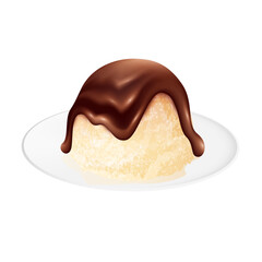 vector illustration of a chocolate ice cream