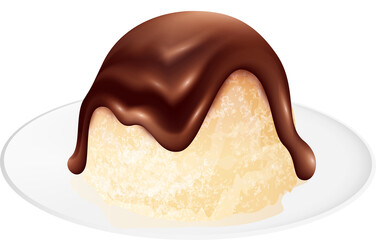vector illustration of a chocolate ice cream