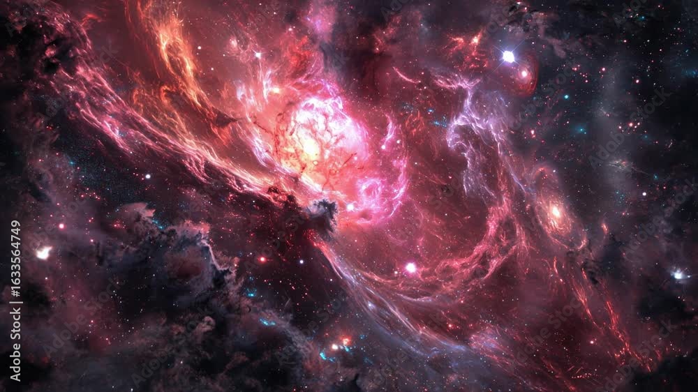 Canvas Prints a colorful nebula in space. ai.