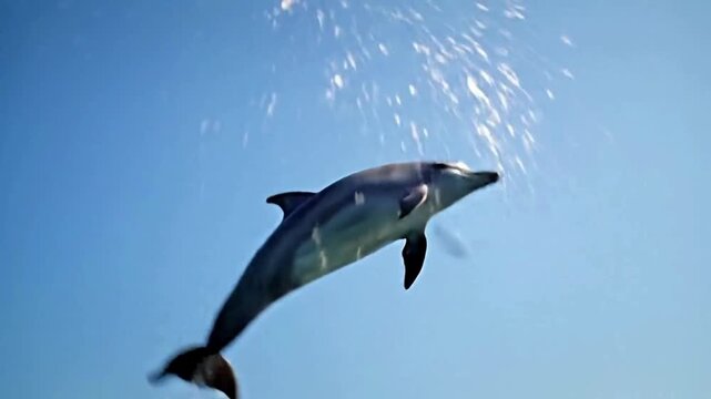 dolphin jumping out of water