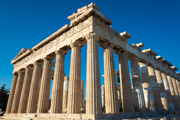 Obraz premium View of the Parthenon at the Acropolis in Athens, Greece
