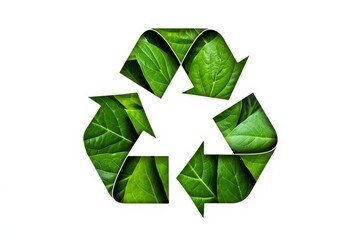 Leaf Recycling Symbol - Sustainable Environment Concept