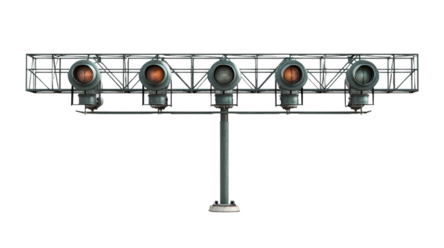 Airport runway lightsTransparent background, PNG file