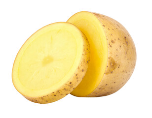 Potato sliced raw food vegetable ingredient cooking cuisine fresh slice on transparent background