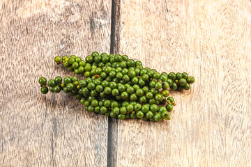Green pepper corn on the branch