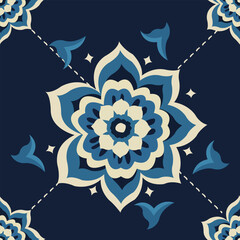 Floral Mandala seamless pattern