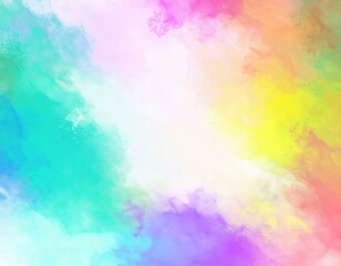 Vibrant Watercolor Spectrum Abstract Rainbow Hues with Textured Brushstrokes.