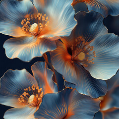 flower of a lily, 3D_abstract_floral_decoration_layered