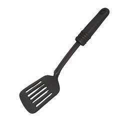 厨房や台所のフライパンで炒め物や焼くときに料理する食材をひっくり返す調理器具であるフライ返し。Blenderでモデリングしたイメージ3Dイラストです。