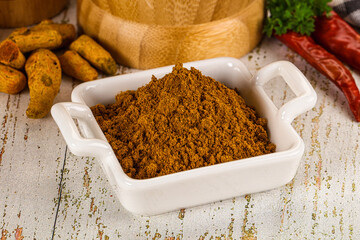 Indian cuisine - curry powder for culinary