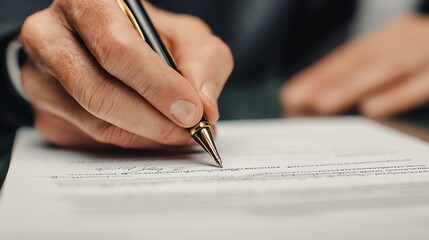 Client signing contract