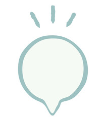 シンプルで可愛い円形の吹き出しアイコン