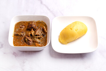 Placali sauce Gombo plat africain