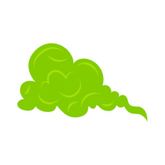 Green smoke clouds or toxic vapor. Vector illustration