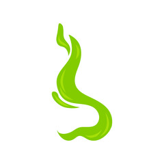 Green smoke clouds or toxic vapor. Vector illustration